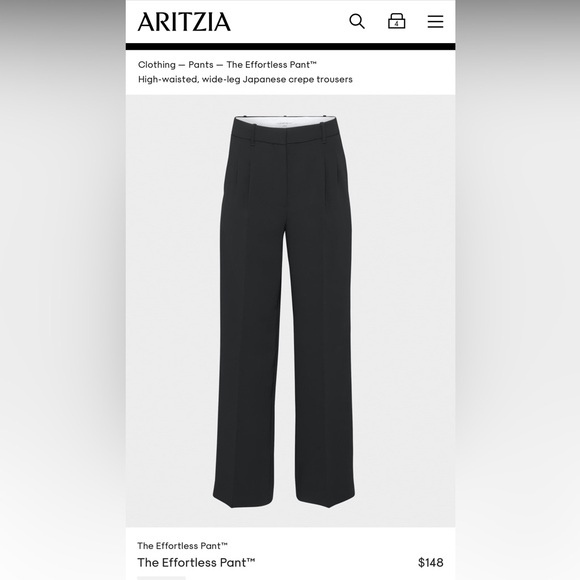 ARITZIA WILFRED EFFORTLESS PANTS - Picture 1 of 5